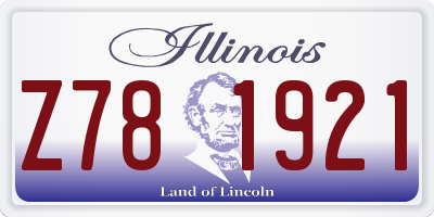 IL license plate Z781921