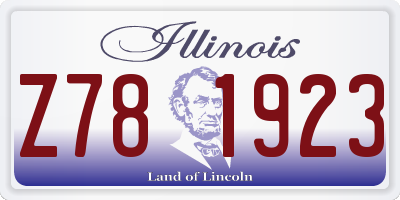IL license plate Z781923