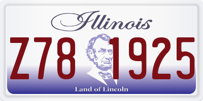 IL license plate Z781925