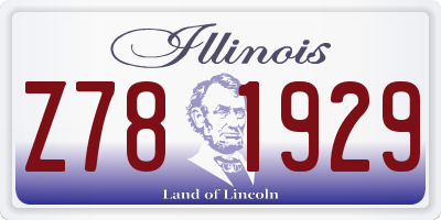 IL license plate Z781929