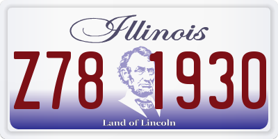 IL license plate Z781930