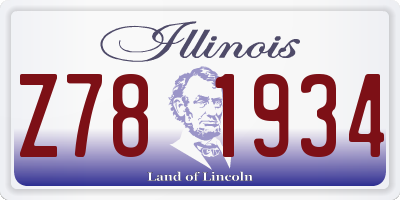 IL license plate Z781934