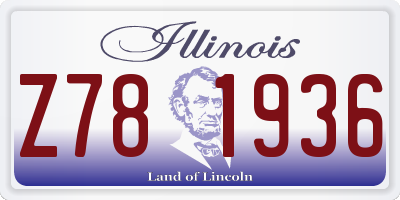 IL license plate Z781936