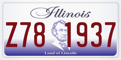 IL license plate Z781937