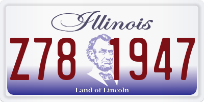 IL license plate Z781947