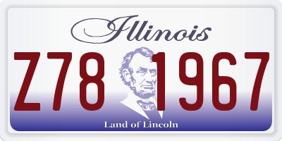 IL license plate Z781967
