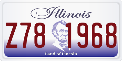 IL license plate Z781968