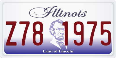 IL license plate Z781975
