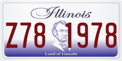 IL license plate Z781978