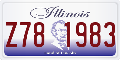 IL license plate Z781983
