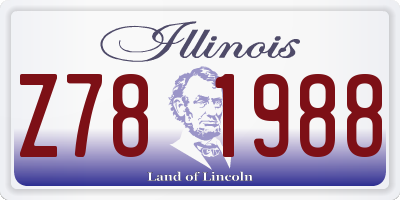 IL license plate Z781988