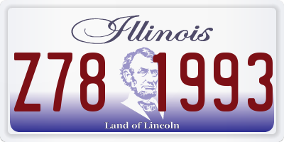 IL license plate Z781993