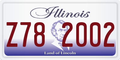 IL license plate Z782002
