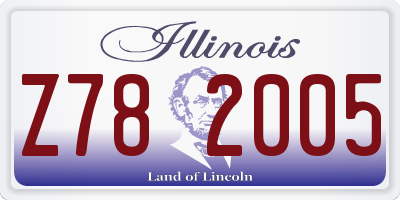 IL license plate Z782005