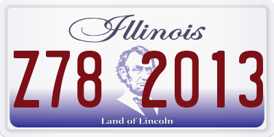 IL license plate Z782013