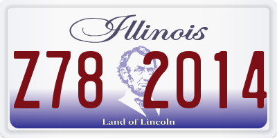 IL license plate Z782014