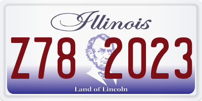 IL license plate Z782023