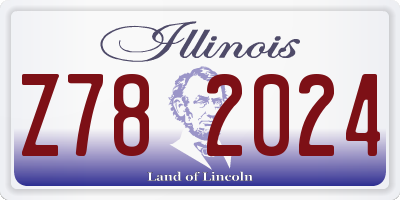 IL license plate Z782024