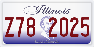 IL license plate Z782025