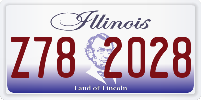 IL license plate Z782028