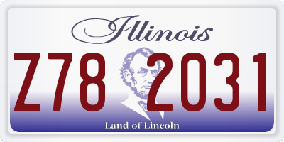 IL license plate Z782031