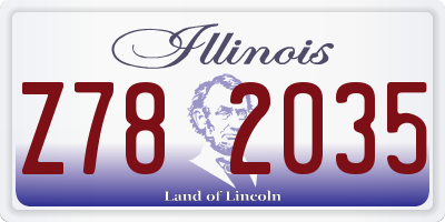 IL license plate Z782035