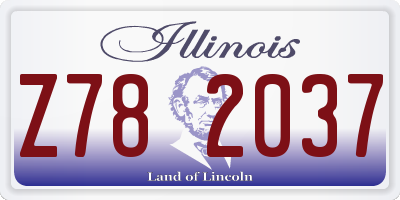 IL license plate Z782037