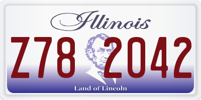 IL license plate Z782042