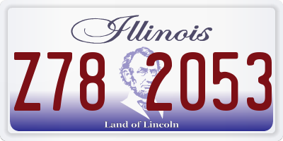 IL license plate Z782053
