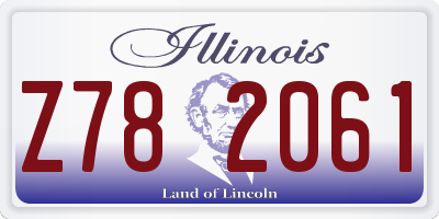 IL license plate Z782061