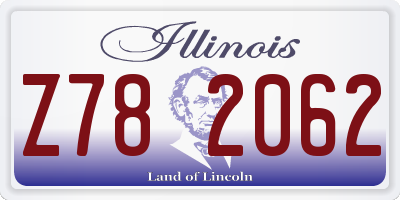 IL license plate Z782062