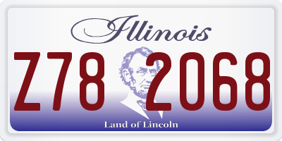 IL license plate Z782068