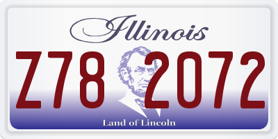 IL license plate Z782072