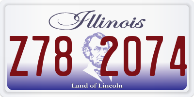IL license plate Z782074