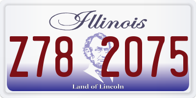 IL license plate Z782075