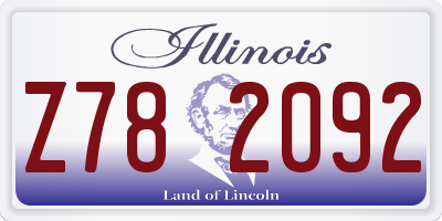 IL license plate Z782092