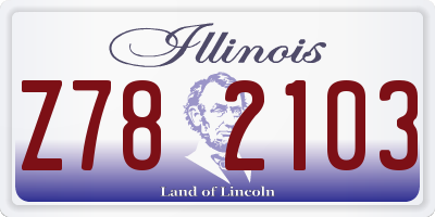 IL license plate Z782103