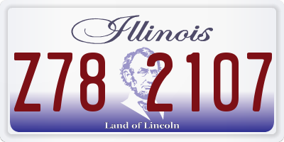 IL license plate Z782107