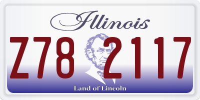 IL license plate Z782117