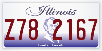 IL license plate Z782167