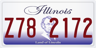 IL license plate Z782172