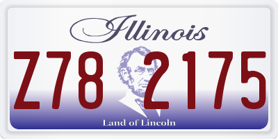 IL license plate Z782175