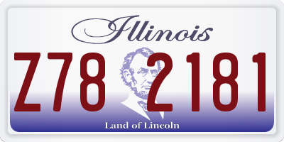IL license plate Z782181