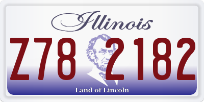 IL license plate Z782182