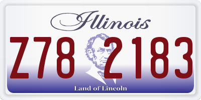 IL license plate Z782183