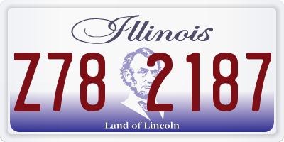 IL license plate Z782187