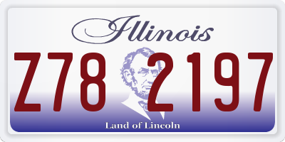 IL license plate Z782197
