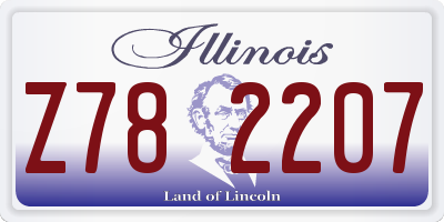 IL license plate Z782207