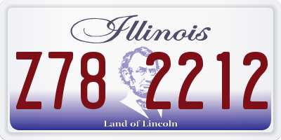 IL license plate Z782212