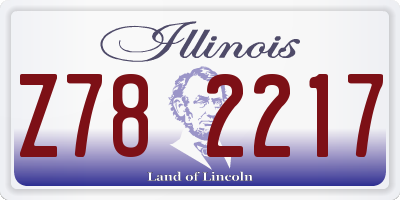 IL license plate Z782217